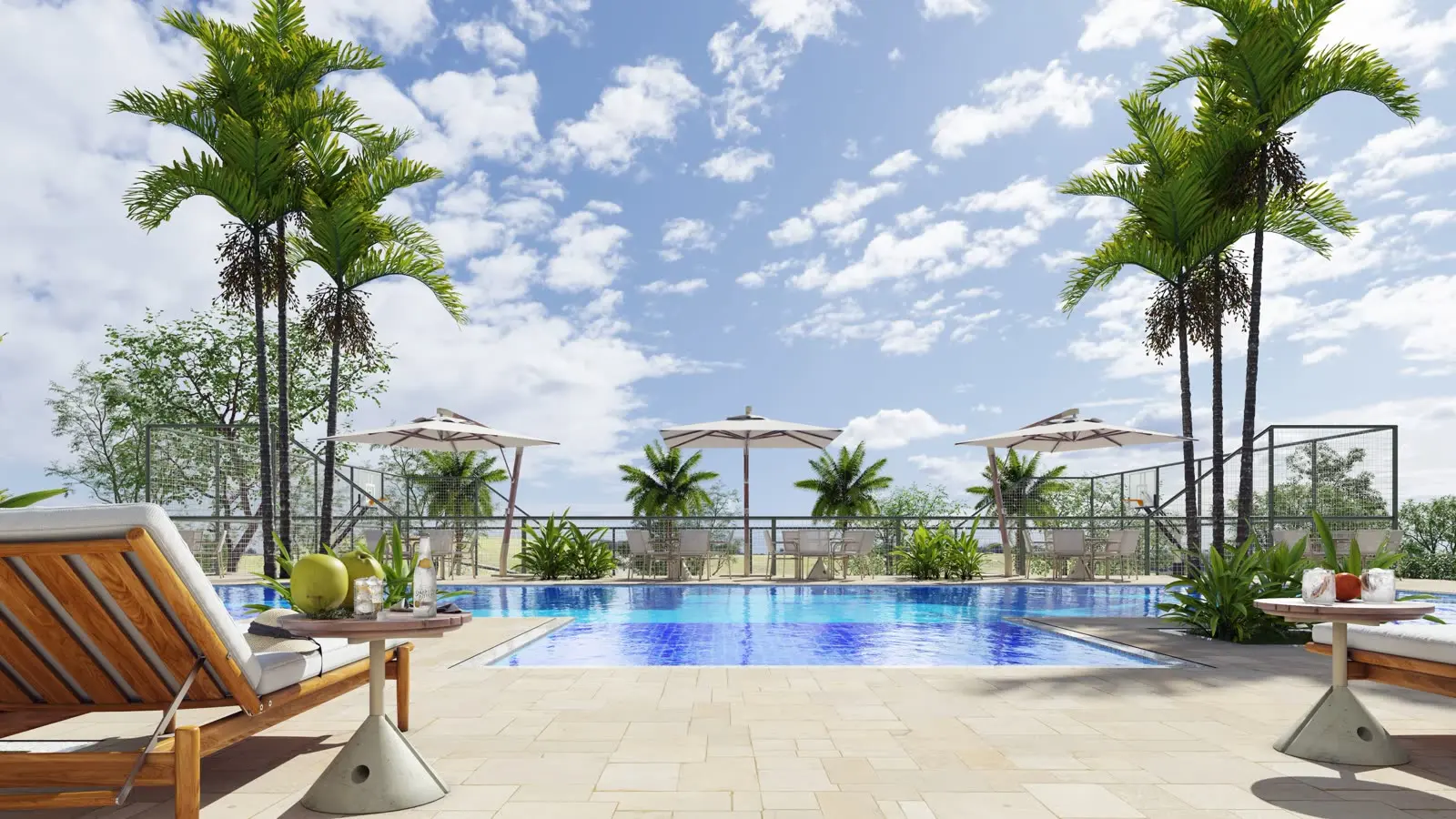 Piscina e paisagismo