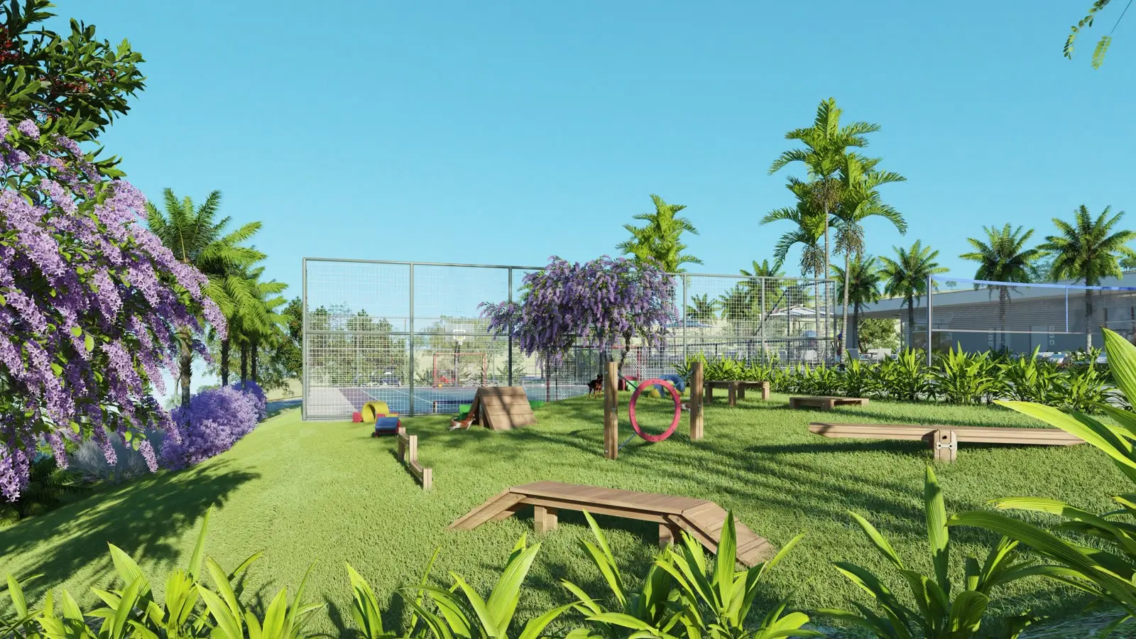 Área verde e espaço pet